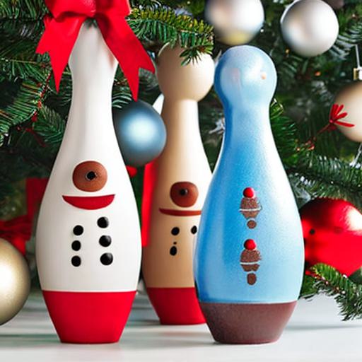 bowling pin christmas decoration ideas